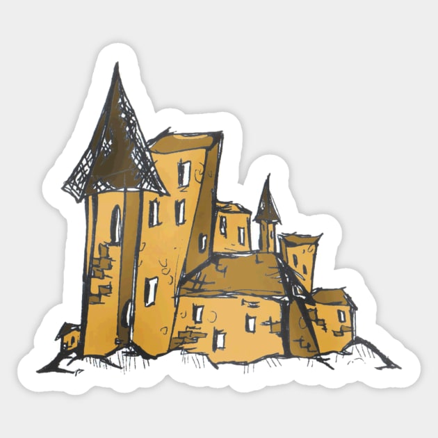 Castle Sticker by Lizuza